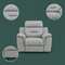 41" Grey Fascinating Leather Reclining Chair.