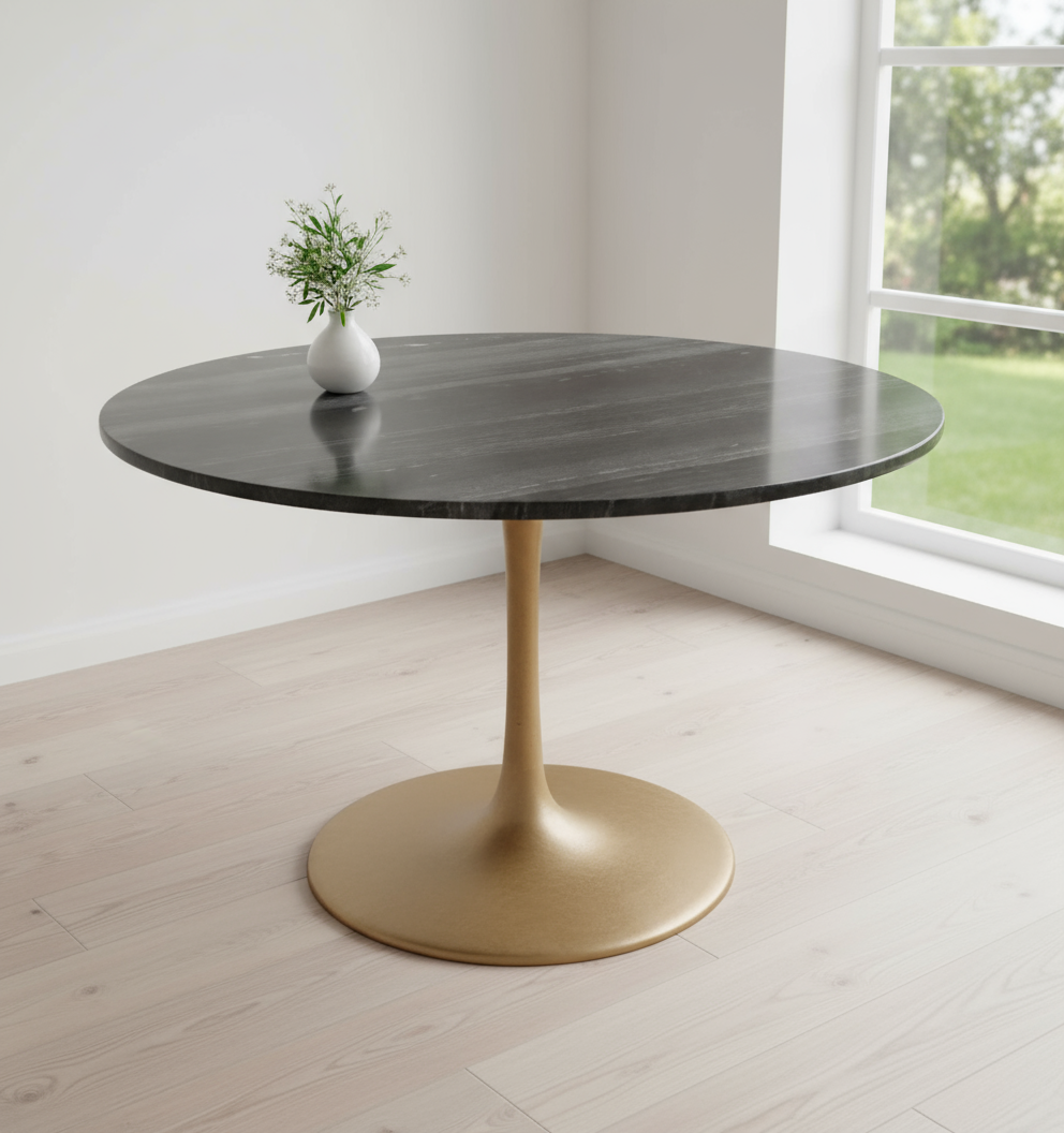 Taj Dining Table Black & Gold