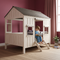White Solid Wood Full House Bed