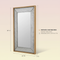 84" Gray Brown Metal and Wood Framed Leaning Accent Mirror
