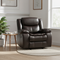 Brown Leather Manual Reclining Chair - Premium Comfort for TV Watching & Relaxation