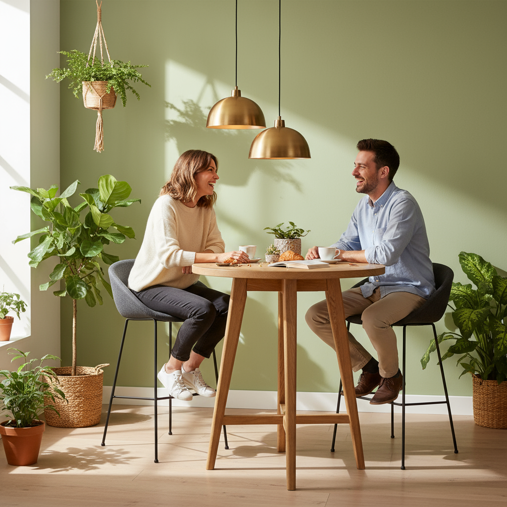 Metro Contemporary Bar Chair Set - Gray Fabric & Black Steel Frame (Set of 2