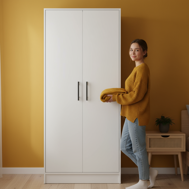 Two Piece White Bedroom Set