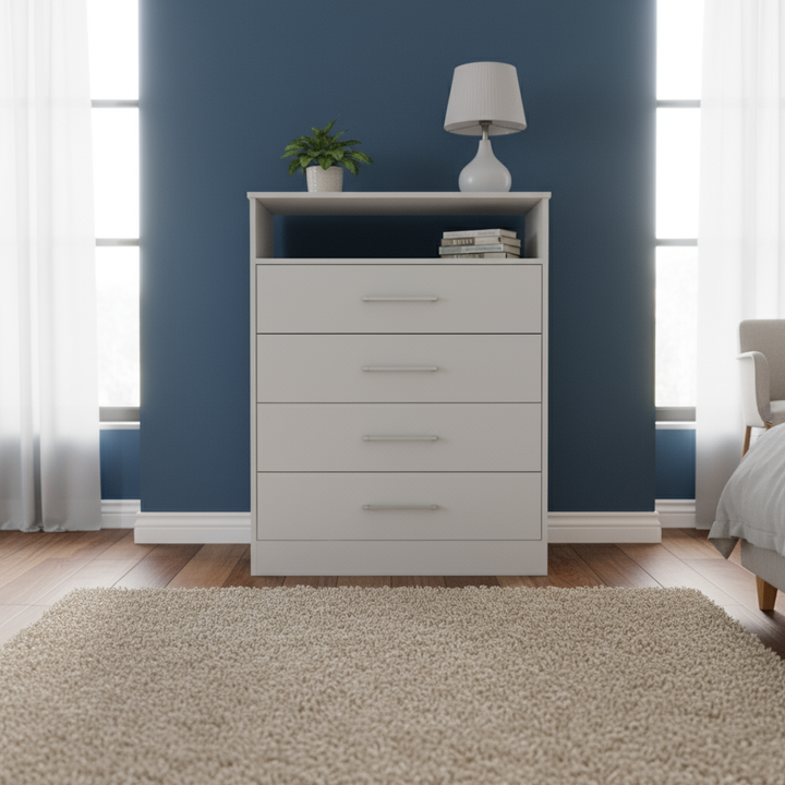 Two Piece White Bedroom Set