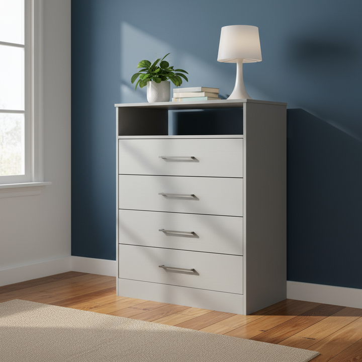 Two Piece White Bedroom Set