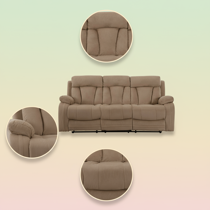 40" Modern Beige Fabric Sofa