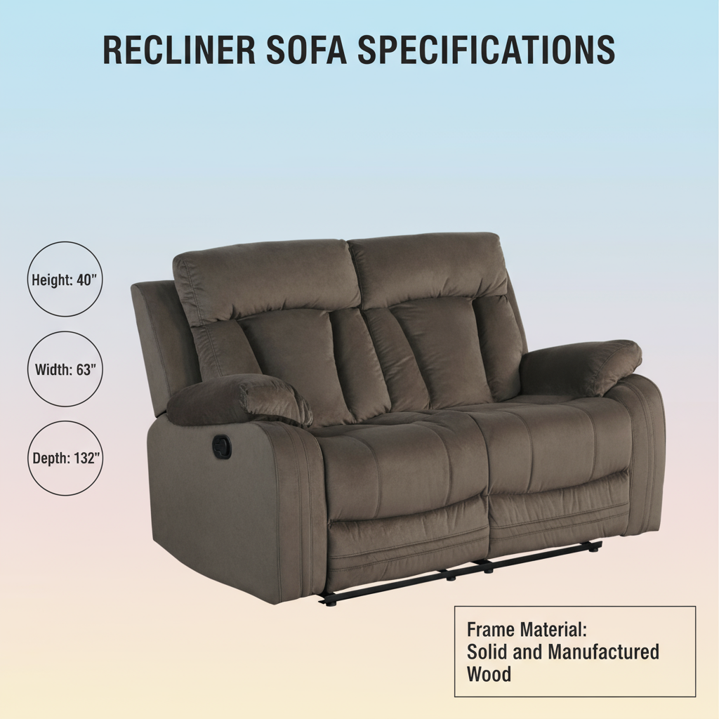 40" Modern Brown Fabric Loveseat