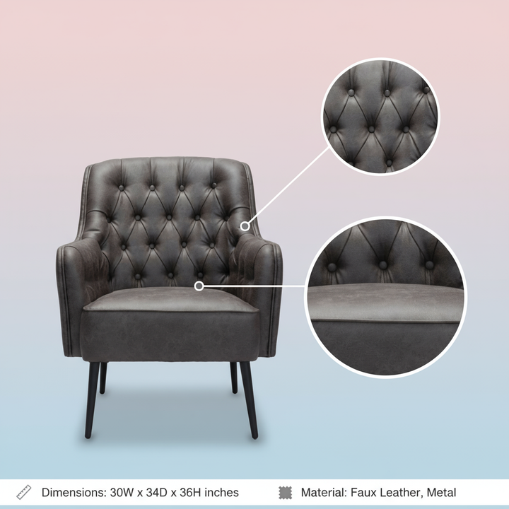 Tasmania Accent Chair Vintage Black