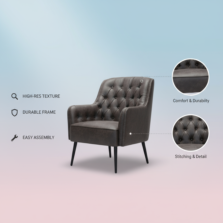 Tasmania Accent Chair Vintage Black