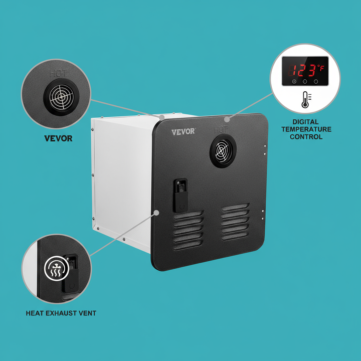 RV Tankless Water Heater 15x15 in Propane Gas 42000BTU with Controller