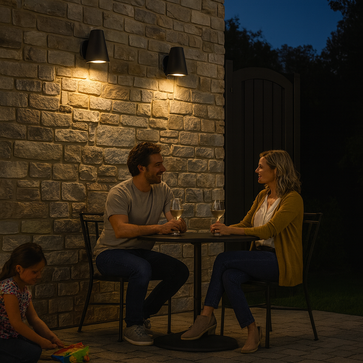 LED Conical Outdoor Wall Sconce – Matte Black, Premium LED & Modern Flair | Exterior Accent Light | Trufairs