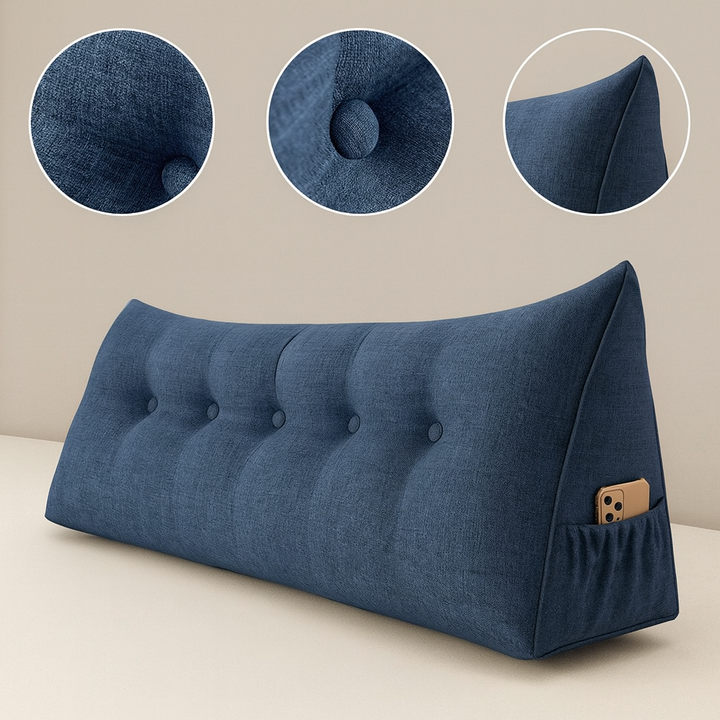 Supportive Triangular Backrest – Ultimate Comfort Wedge | Bed Cushion | Trufairs