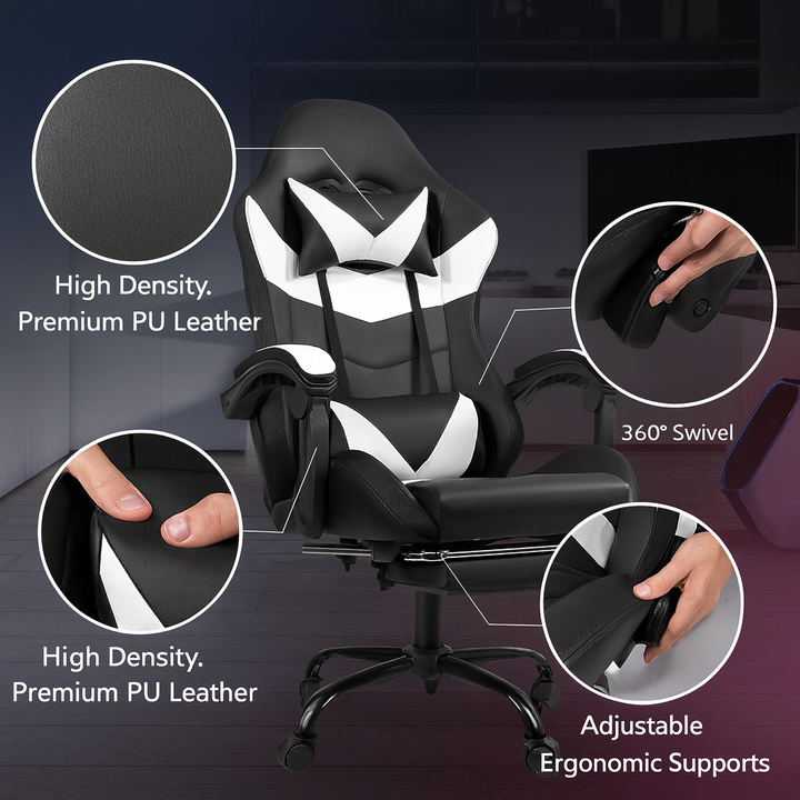 Ergonomic Gaming Chair for Adults – Professional Long-Sitting Support | Computer Chair for Extended Gaming Sessions | Trufairs