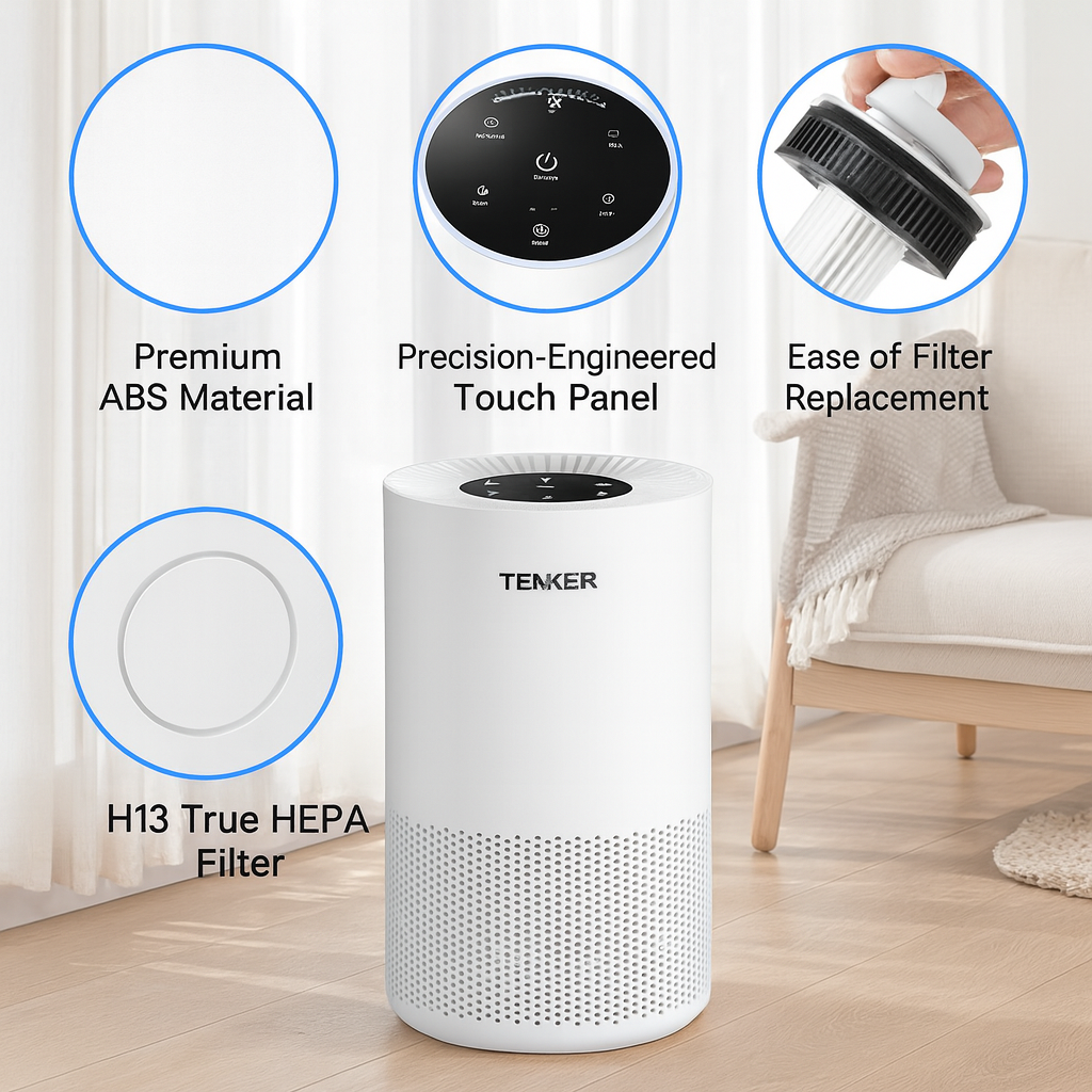 Large Room HEPA Air Purifier – 1300ft² Coverage with 3-Stage Filtration | Smart Air Cleaner Machine | Trufairs