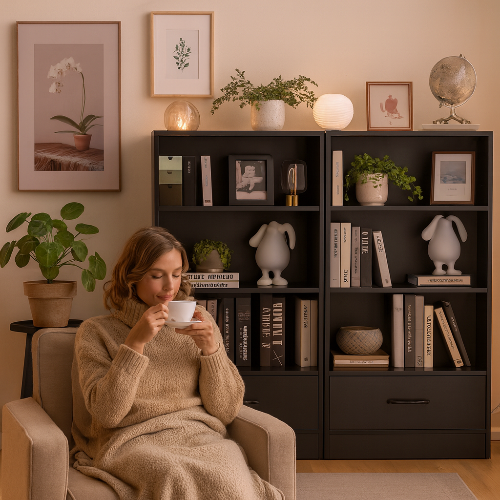 Modern 4-Tier Organizer – Maximized Storage for Every Room | Bookcase | Trufairs