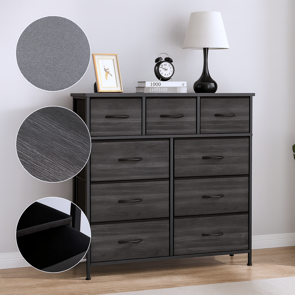 Versatile 9-Drawer Storage Cabinet – Large & Small Drawers Organizer | Modern Furniture Solution | Trufairs