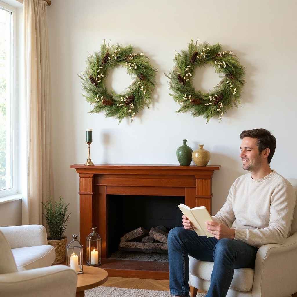 Pinecone Berry Woodland Wreath – Rustic Holiday Accent | Indoor Christmas Decor | Trufairs