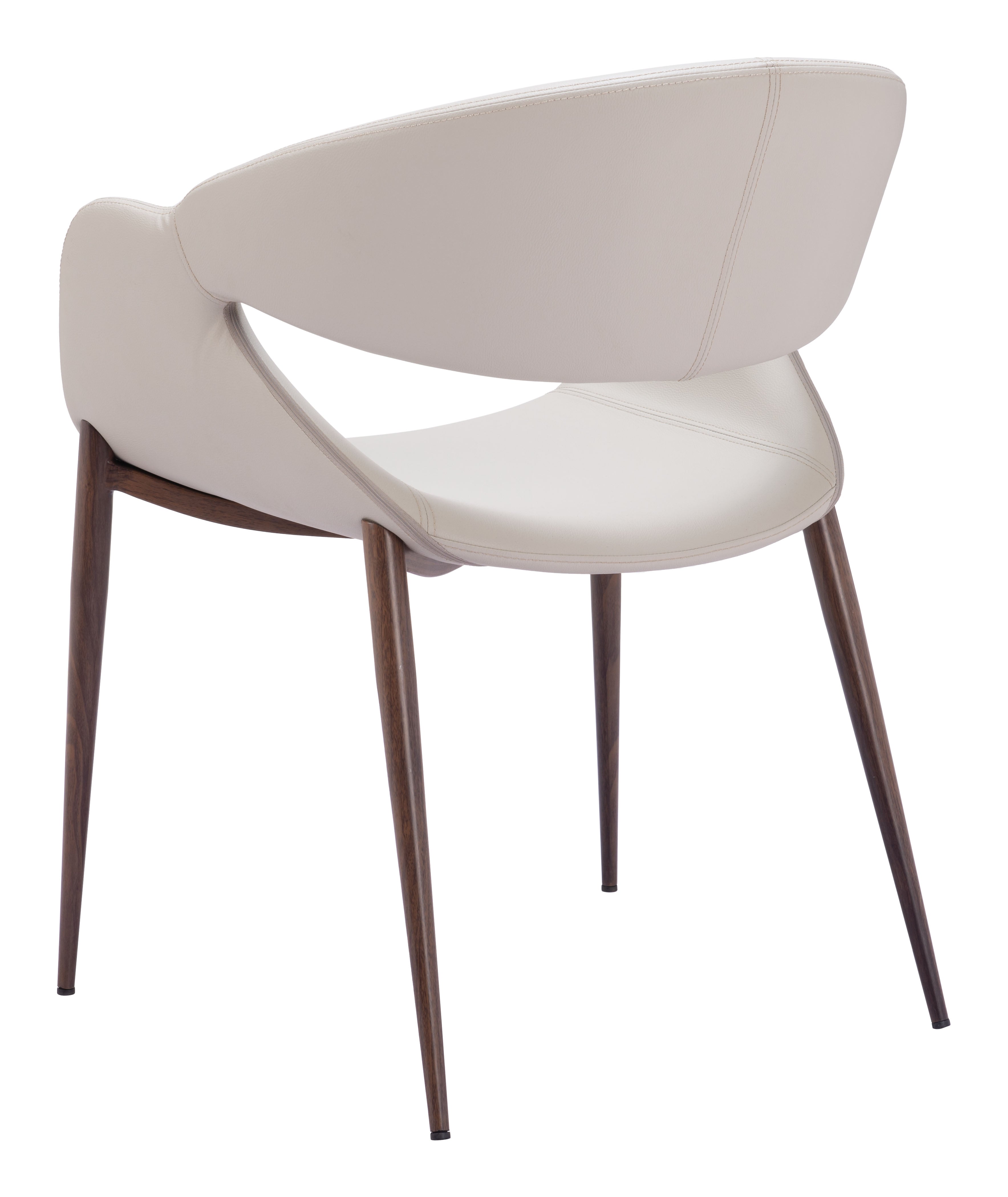 Limay Dining Chair Beige & Walnut