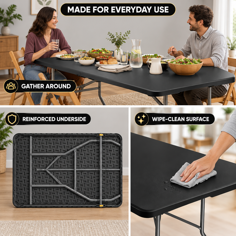 8 ft Heavy Duty Folding Table - gf9