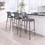 Ace Barstool Dark Gray & Walnut