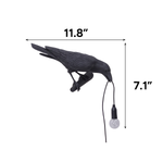 Black raven lamp dimension diagram showing 11.8 inch width and 7.1 inch height