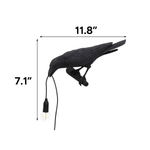 Black raven lamp dimension diagram showing 11.8 inch width and 7.1 inch height