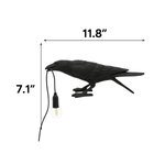 Black raven lamp dimension diagram showing 11.8 inch width and 7.1 inch height