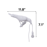 Black raven lamp dimension diagram showing 11.8 inch width and 7.1 inch height
