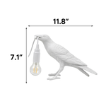 Black raven lamp dimension diagram showing 11.8 inch width and 7.1 inch height