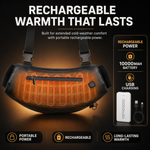 Hand warmer pouch with LED control panel showing three adjustable heat levels