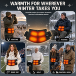 Camouflage hand warmer pouch shown for hunting golf fishing and camping