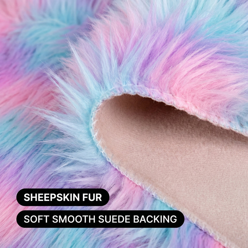 Care features graphic showing anti-skid backing - machine washable and easy spot clean