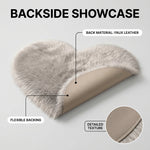 Care features graphic showing anti-skid backing - machine washable and easy spot clean