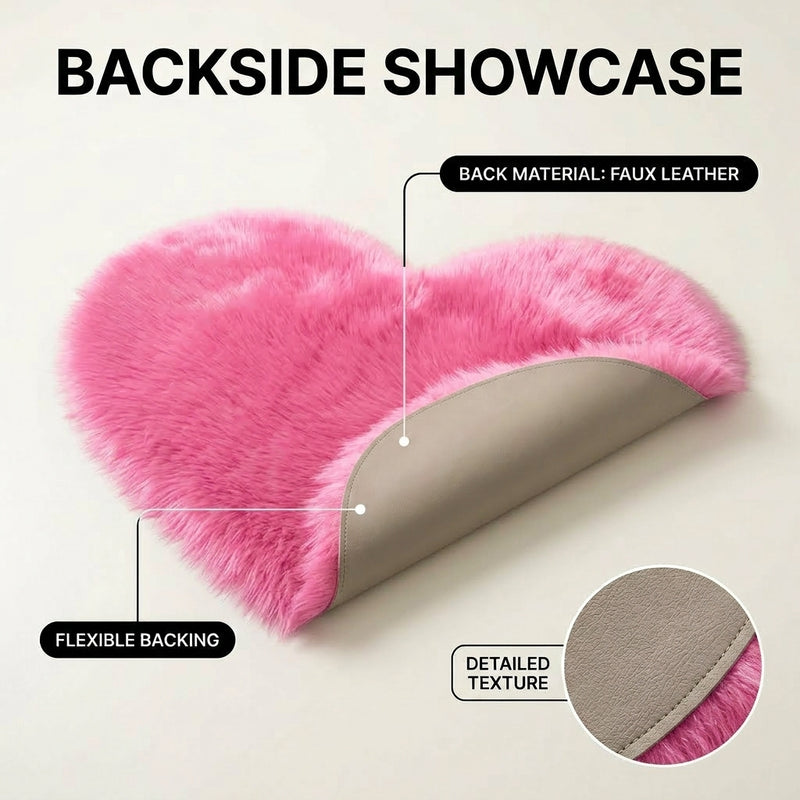 Care features graphic showing anti-skid backing - machine washable and easy spot clean