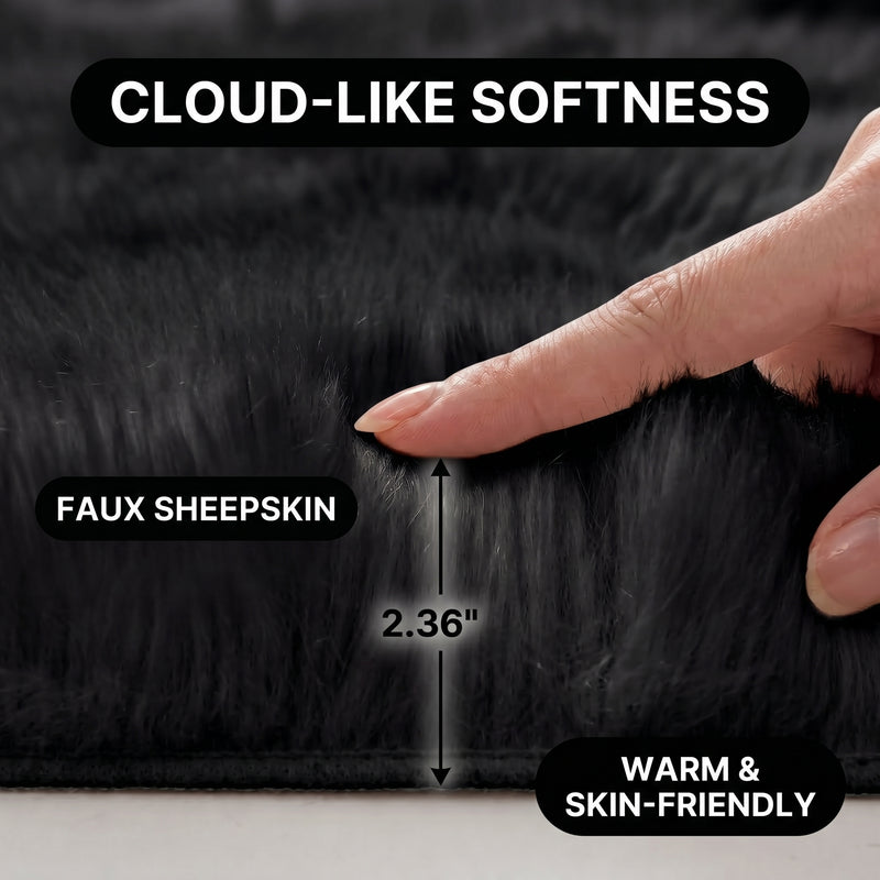 Close-up graphic of the plush pile highlighting cloud-like softness and 2.36 inch thickness