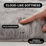 Close-up graphic of the plush pile highlighting cloud-like softness and 2.36 inch thickness