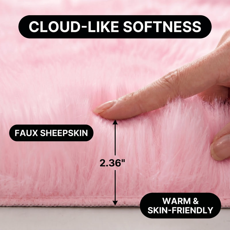 Close-up graphic of the plush pile highlighting cloud-like softness and 2.36 inch thickness