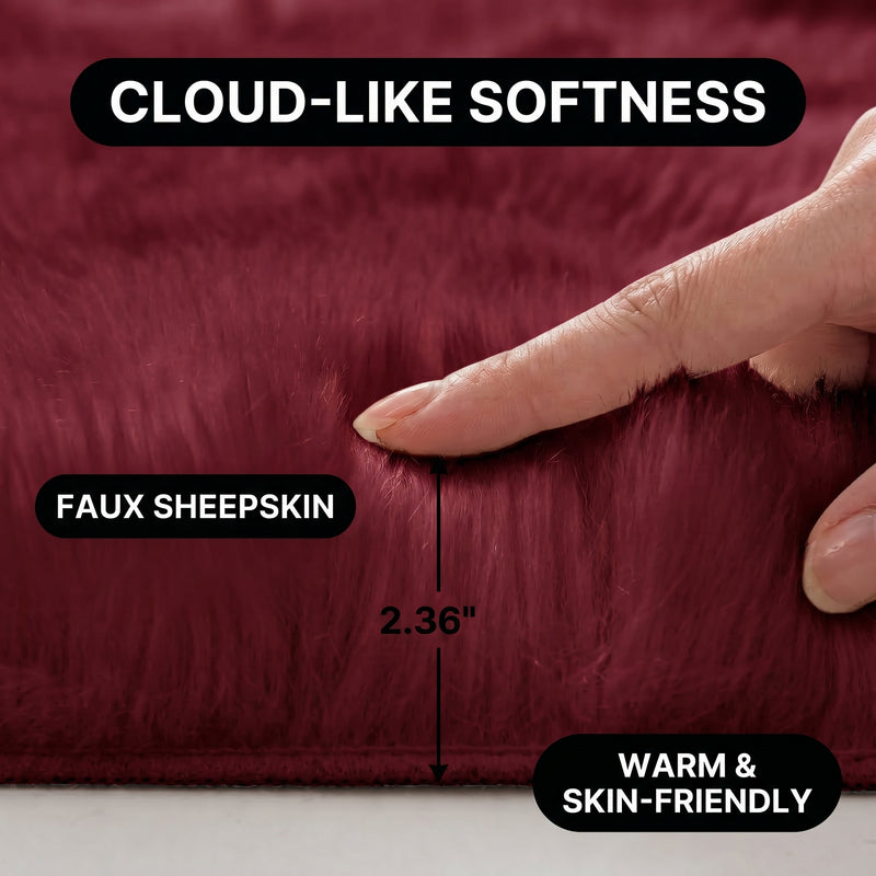 Close-up graphic of the plush pile highlighting cloud-like softness and 2.36 inch thickness