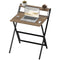 HOMCOM Folding Computer Desk, 27.6" Foldable Desk with Monitor Shelf for Small Space, Home Office, Study, Easy Assembly, Walnut