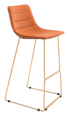 Adele Barstool (Set of 2) Orange & Gold