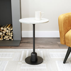 Whammy Side Table White & Black