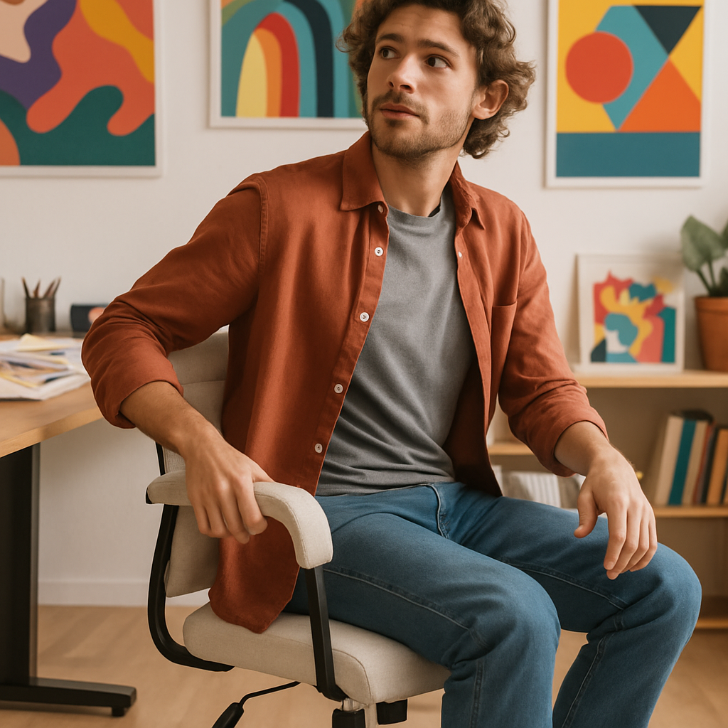 Modern Adjustable Task Chair – Ergonomic Support & Sleek Design | Home Office Seating | Trufairs