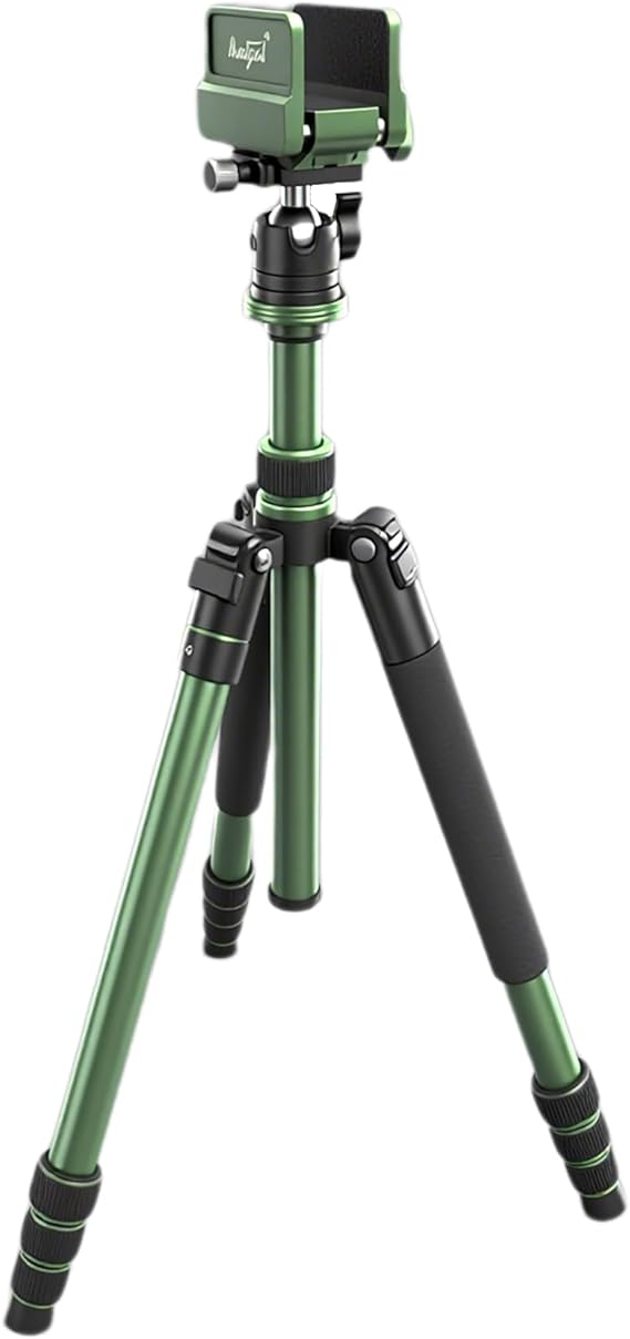 360° Swivel Hunting Chair with Adjustable Legs & Rifle Rest – Portable Tripod Seat - Hunting Tripod Rifle Rest Green