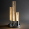 Lumina Crystal Trio 3-Light Ambient Table Lamp in Chrome.