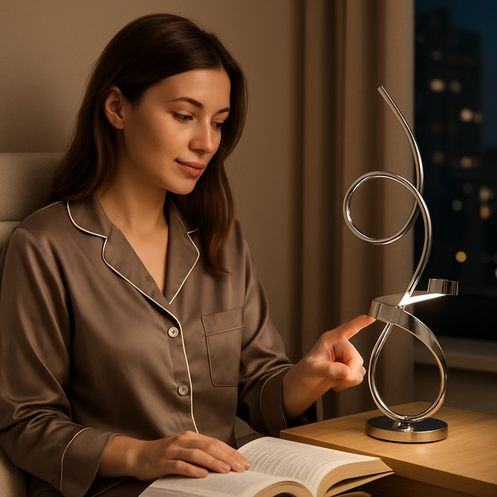 Premium Amsterdam Elite Touch Dimmer LED Table Lamp in Chrome