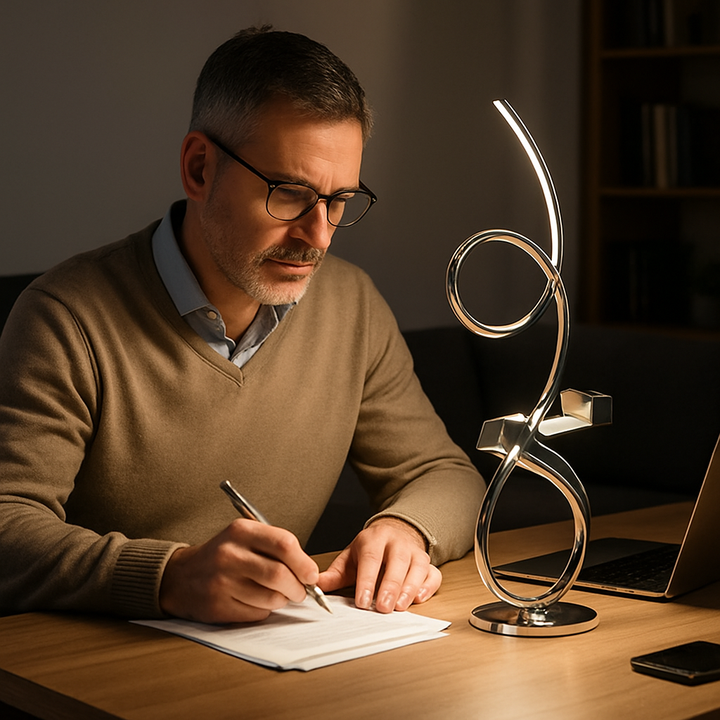 Premium Amsterdam Elite Touch Dimmer LED Table Lamp in Chrome