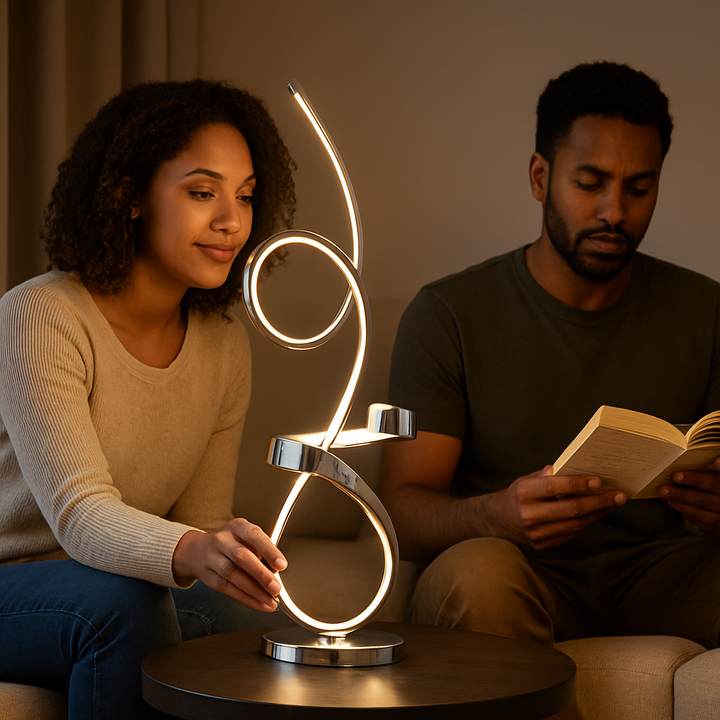 Premium Amsterdam Elite Touch Dimmer LED Table Lamp in Chrome