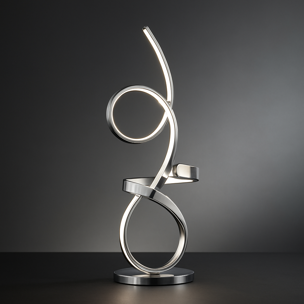 Premium Amsterdam Elite Touch Dimmer LED Table Lamp in Chrome