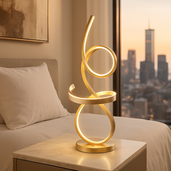 Amsterdam Luxe Touch Dimmer LED Table Lamp in Champagne Gold
