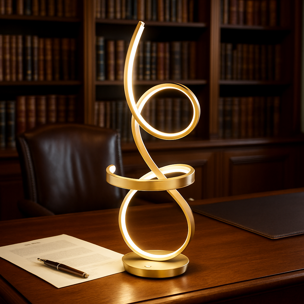 Amsterdam Luxe Touch Dimmer LED Table Lamp in Champagne Gold